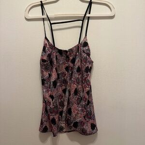 Topshop Floral Panther Camisole US 6